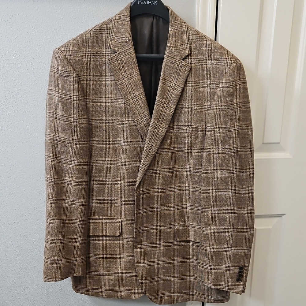 Men's Brown Plaid Blazer